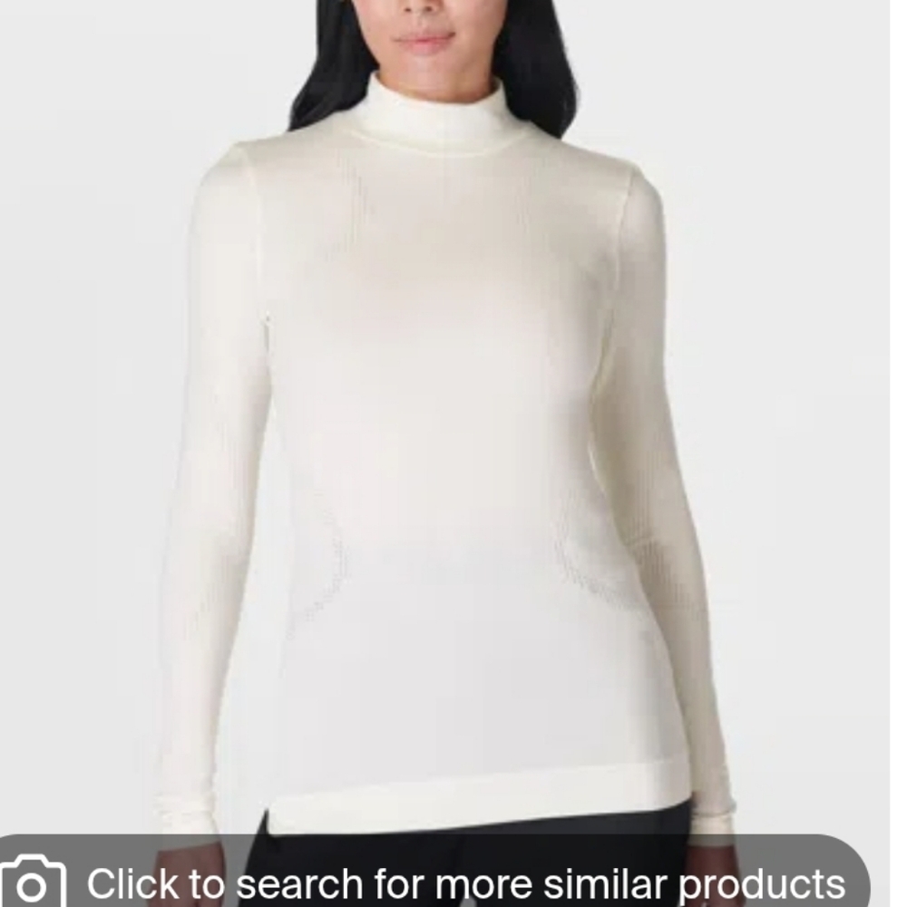 Nwt Sweaty Betty Merino Blend Turtle Neck Base Layer Top Small